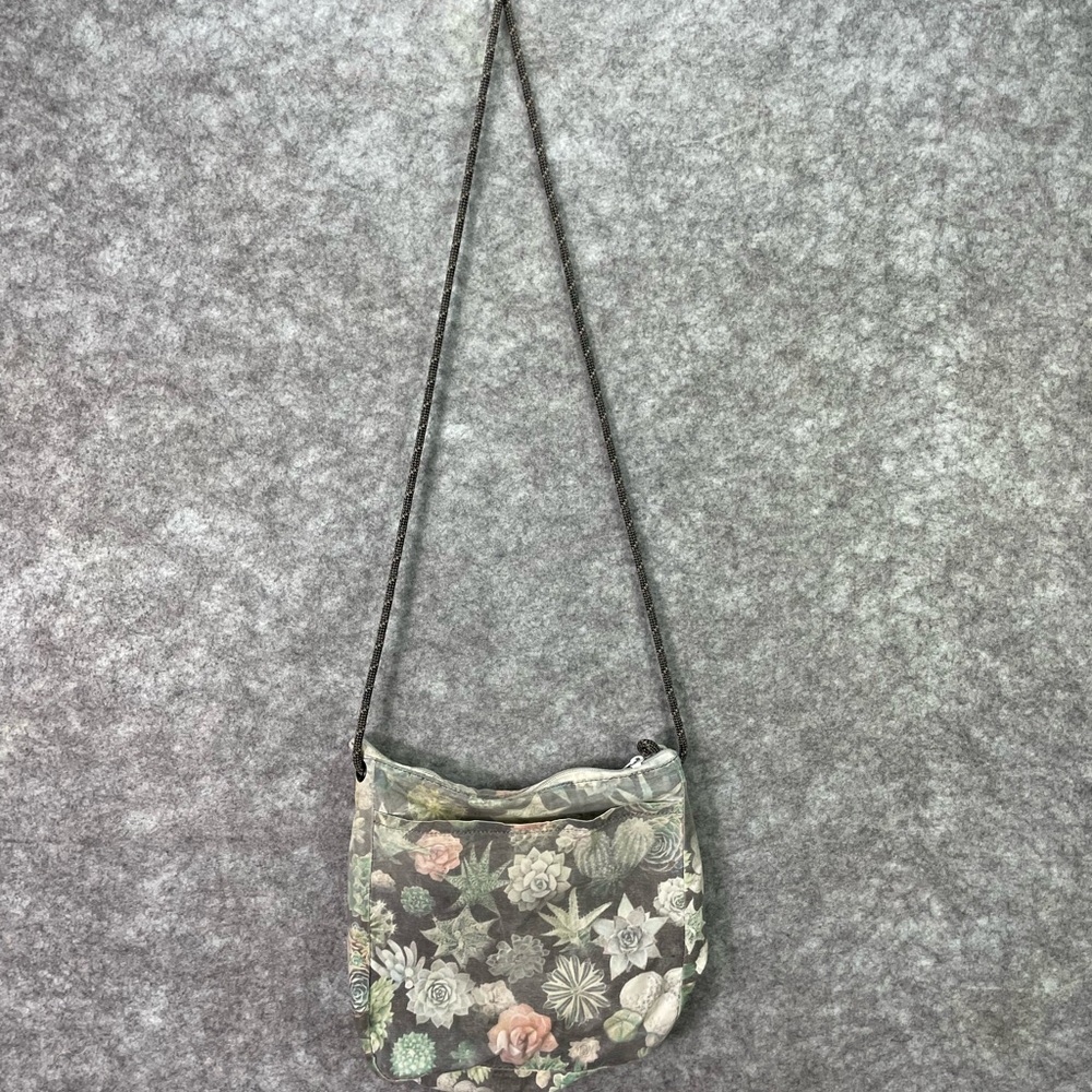 KAVU Rope Sling Bag  Crossbody Green Floral Succulent Cactus Pattern Outdoor - Picture 9 of 13